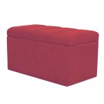 Banqueta Baúl Lineal HVM Rojo
