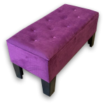 Banqueta Baúl HVM Morada Felpa