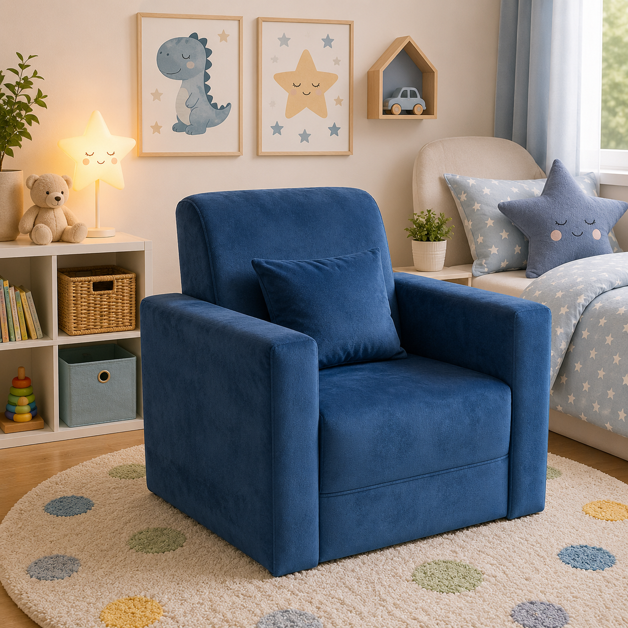 Sofa HVM Infantil Azul Marino