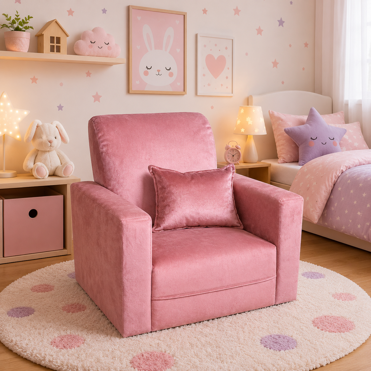Sofa HVM Infantil Liss Palo Rosa