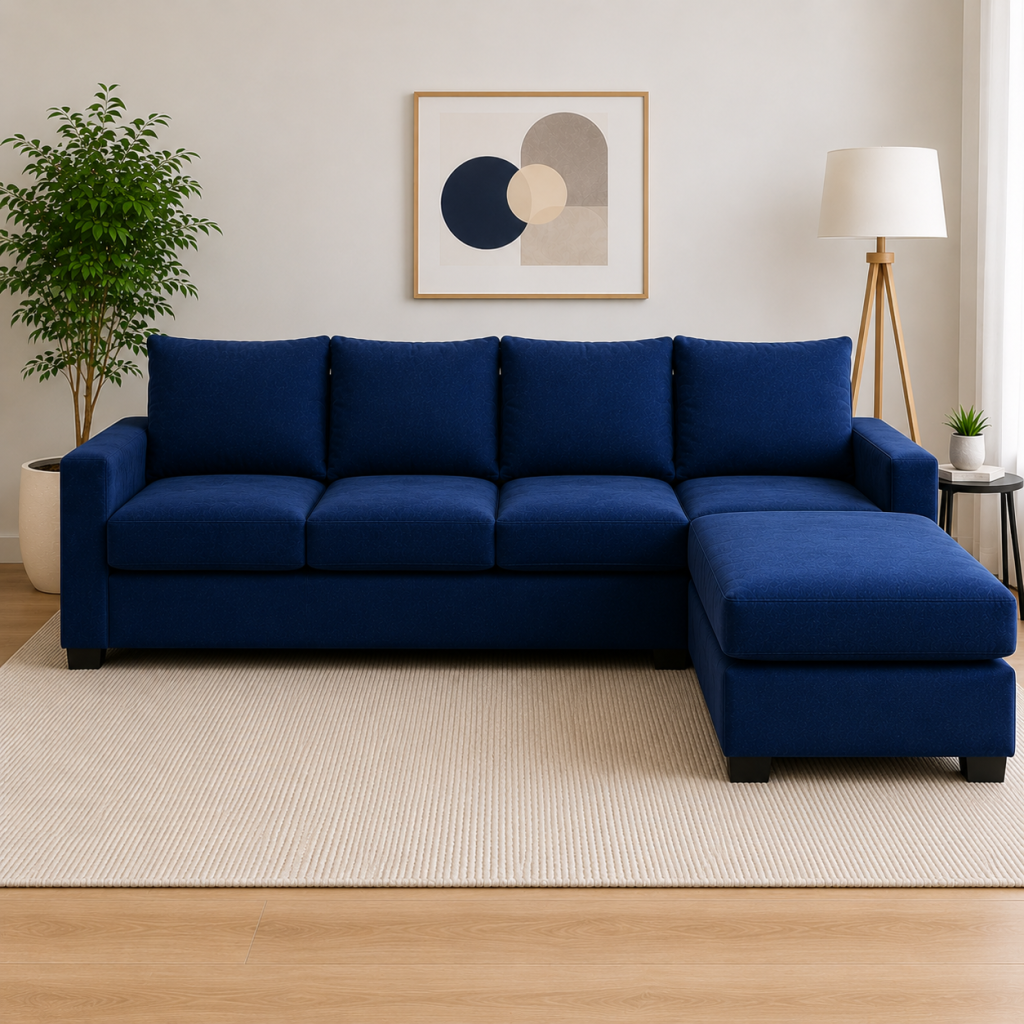 Sofa L Amanda derecho Azul 4C