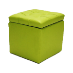 Puff Baul HVM Verde Pistacho Cuero PU