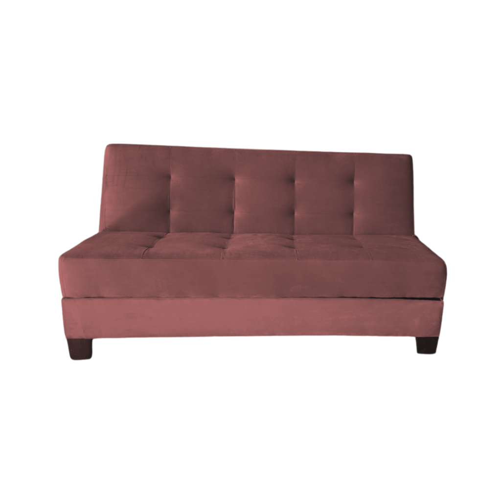 Futon HVM Cama Baúl Cafe Felpa