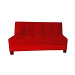 Futon Baul HVM Rojo Felpa
