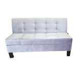 Futon Baul HVM Gris Felpa