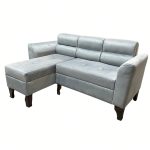 Sillon HVM en L Gris Felpa