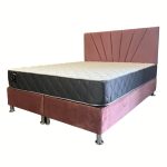 Cama HVM 2P Palo Rosa Felpa Lineal