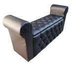 Baul HVM Capitone Negro Cuero PU