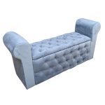 Baul HVM Capitone Gris Felpa