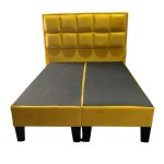Base HVM Cuadrado 2P Mostaza Felpa