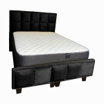 Cama 2P HVM Negro Cubo