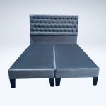 Base HVM 2P Lino Gris + Respaldo Gris