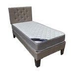 Cama HVM 1.5P Gris Perla Lino
