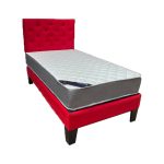 Cama HVM 1.5P Rojo Felpa