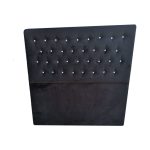 Respaldo HVM Negro c/boton Blanco Felpa King a Piso