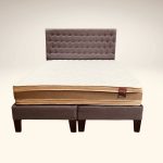 Cama King HVM Respaldo Cafe Felpa