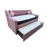 Divan HVM 1.5 plazas Palo Rosa Felpa