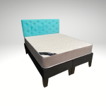 Cama HVM 2 plazas Respaldo Calipso Felpa
