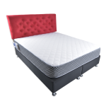 Cama HVM BD 2P Negra Roja Felpa