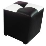 Puff HVM Boton negro con blanco