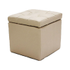 Puff  Baul HVM Beige Cuero PU