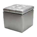Puff Baul HVM Gris Cuero PU