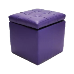 Puff Baul HVM Morado Cuero PU