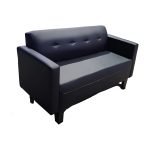 Sofa Negro Cuero PU Alonso