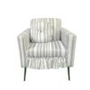 Poltrona Olivia Gris con Blanco