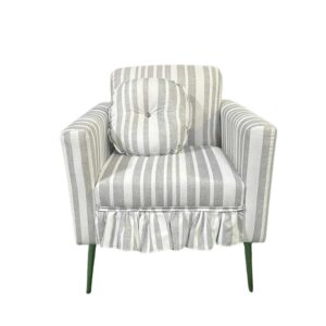 Poltrona Olivia Gris con Blanco